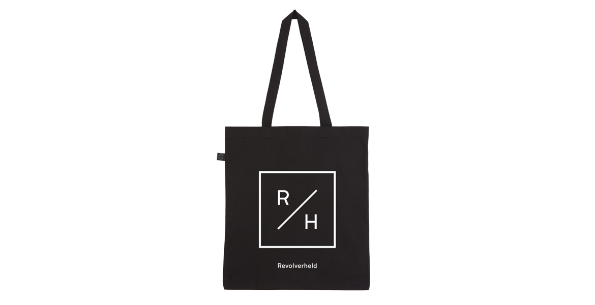 Jutebeutel, Schwarz, Logo RH