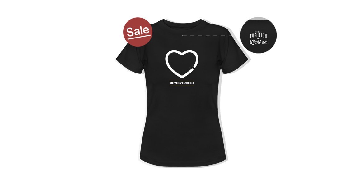 Shirt - Licht an, Schwarz, Girlie-Shirt